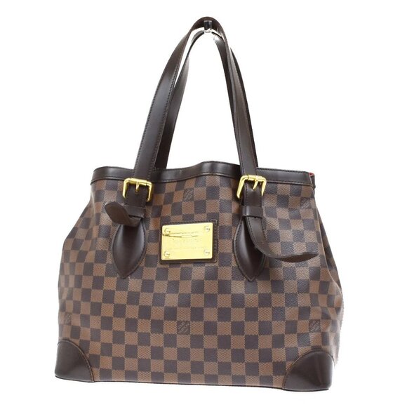 LOUIS VUITLOUIS VUITTON Hampstead MM Shoulder Bag Damier Leather N51204 70KB254 - Picture 1 of 16